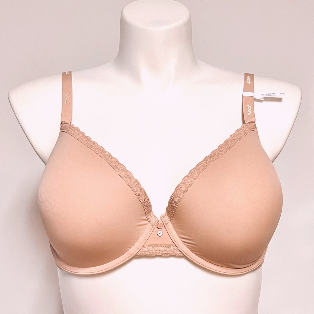 Aerie Full Coverage Lightly Lined Katie Bra Plus Size 40D Convertible Nude Beige